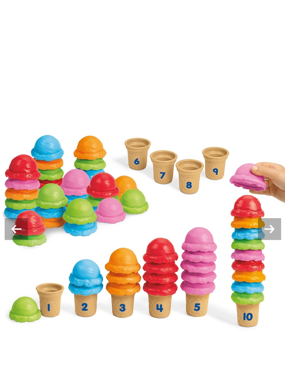 Lakeshore Counting Cones Educational Stacking Toy - Multicolor - Picture 2 of 5